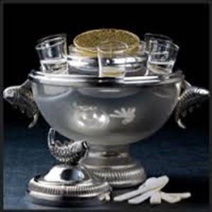 Caviar and Vodka Serving Vessel Coral Caviar Presentation